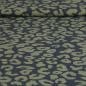 Preview: Viskose Druck Leo Animalprint schwarz olivgrün